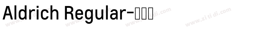Aldrich Regular字体转换
